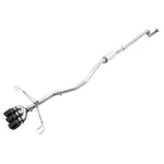 AWE Track Edition exhaust for Honda Civic Type R with triple 4.5 inch diamond black slash-cut tips.