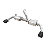 AWE Tread Edition dual axle-back exhaust with 4.5 inch Diamond Black tips for 2018-2025 Jeep Wrangler JL