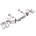 AWE Touring Edition cat-back exhaust for C8 Corvette with quad 4.5-inch double-walled chrome silver tips.