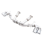 AWE Track Edition stainless steel exhaust with quad 4.5-inch double-walled chrome silver tips for Corvette C8