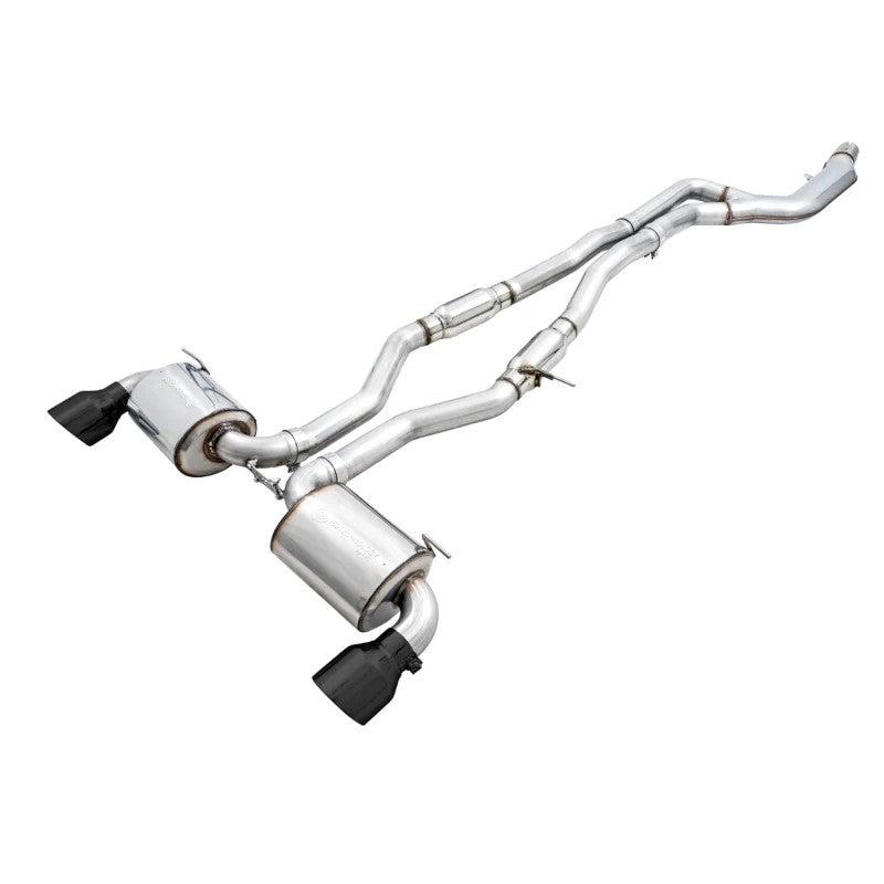AWE Tuning Resonated Touring Edition Exhaust with 5-inch Diamond Black tips for 2020-2026 Toyota GR Supra