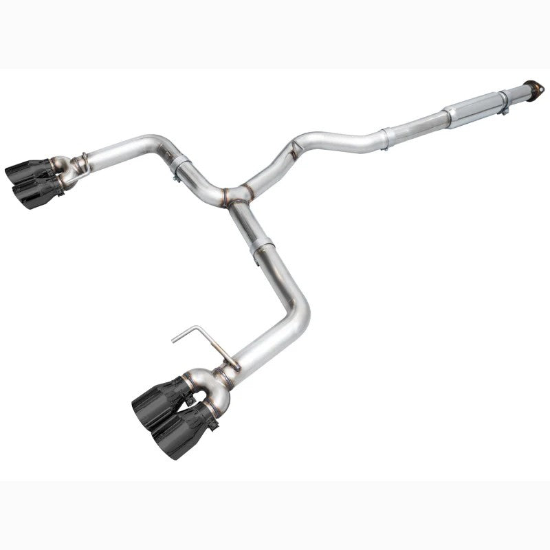 AWE Tuning Track Edition catback exhaust system with 4 inch diamond black tips for 2022-2025 Subaru WRX