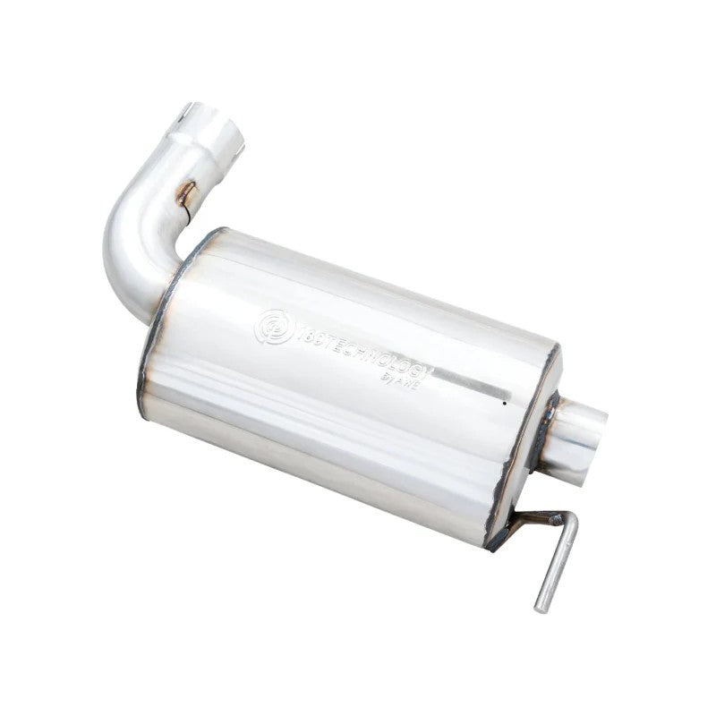 AWE Track-to-Touring conversion kit featuring T304L stainless steel resonators for the MK8 VW GTI.