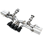 AWE SwitchPath cat-back exhaust with quad 4.5-inch diamond black slash-cut tips for 2023-2026 Corvette Z06.