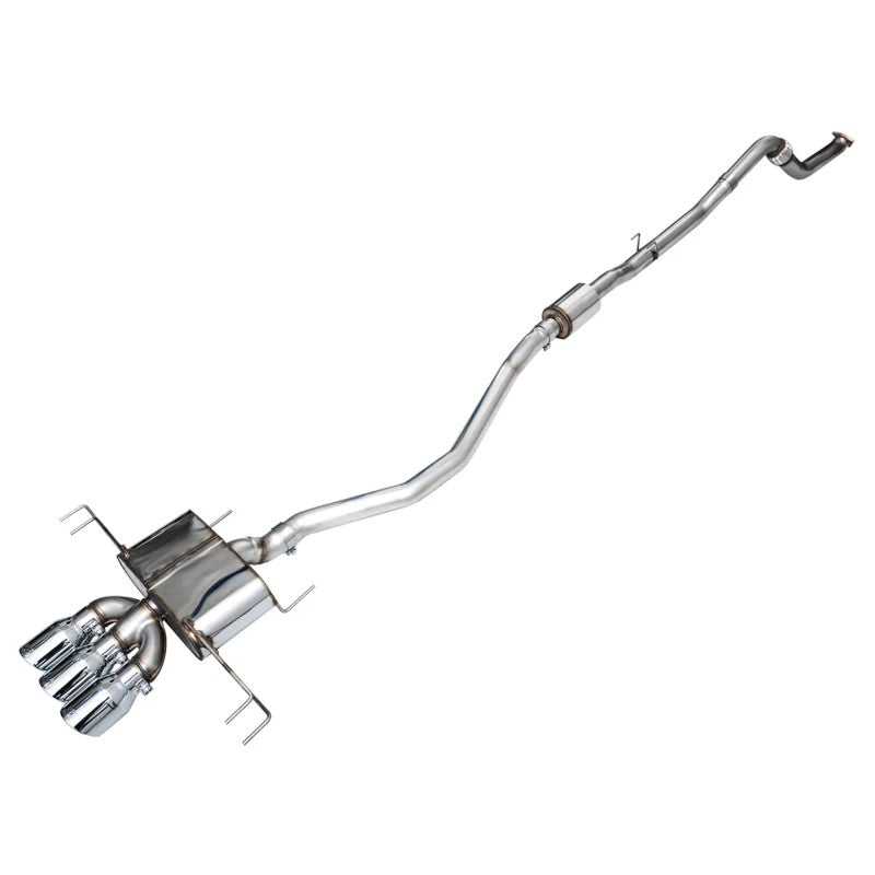 AWE Touring Edition Exhaust with triple 4.5 inch chrome silver tips for 2023-2026 Honda Civic Type R FL5