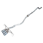 T304L stainless steel 3-inch Track Edition exhaust for Honda Civic Type R with triple 4.5-inch chrome silver tips.
