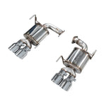 AWE Touring Edition axle-back exhaust for Subaru WRX with quad 4-inch chrome silver slash-cut tips.