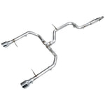 AWE Track Edition T304L stainless steel exhaust system with 5-inch chrome silver tips for 2022-2025 VW Jetta GLI.
