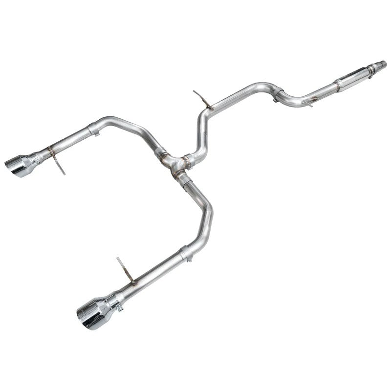 AWE Track Edition T304L stainless steel exhaust system with 5-inch chrome silver tips for 2022-2025 VW Jetta GLI.