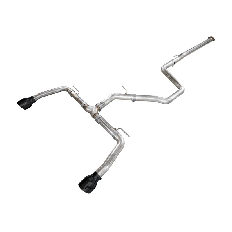 AWE Track Edition Cat-Back Exhaust system for Hyundai Elantra N with 5-inch Diamond Black tips and T304L stainless piping
