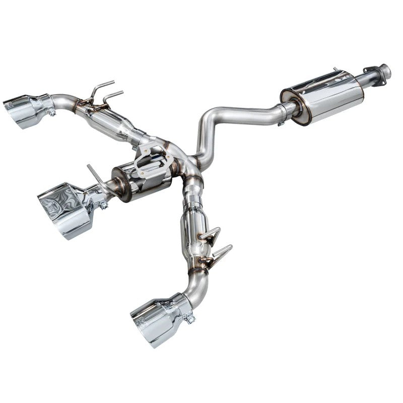 AWE Tuning Touring Edition cat-back exhaust with triple chrome silver tips for Toyota GR Corolla