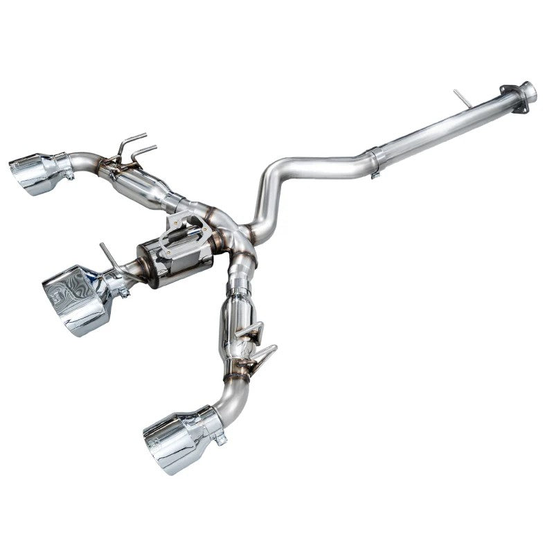 AWE Track Edition Cat-Back Exhaust with Chrome Silver triple tips for 2023-2026 Toyota GR Corolla