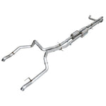 AWE 0FG Cat-Back dual 3-inch T304L stainless steel exhaust system with H-pipe for 2019-2026 GM 1500 6.2L trucks.