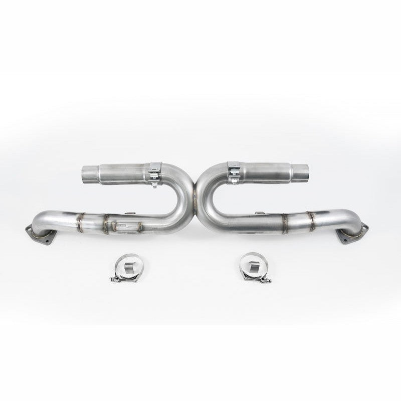 AWE Tuning T-304L stainless steel performance exhaust system for Porsche 911 Carrera models.