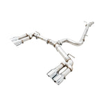 AWE Track Edition exhaust system for 2015-2020 Audi S3 featuring T304L stainless piping and 102mm chrome silver tips.