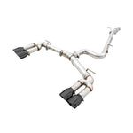 AWE Track Edition exhaust system for Audi S3 featuring quad 102mm double-walled Diamond Black slash-cut tips