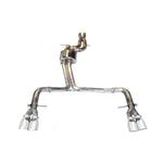 AWE Track Edition cat-back exhaust system with quad 102mm chrome silver tips for 2010-2016 Audi S4