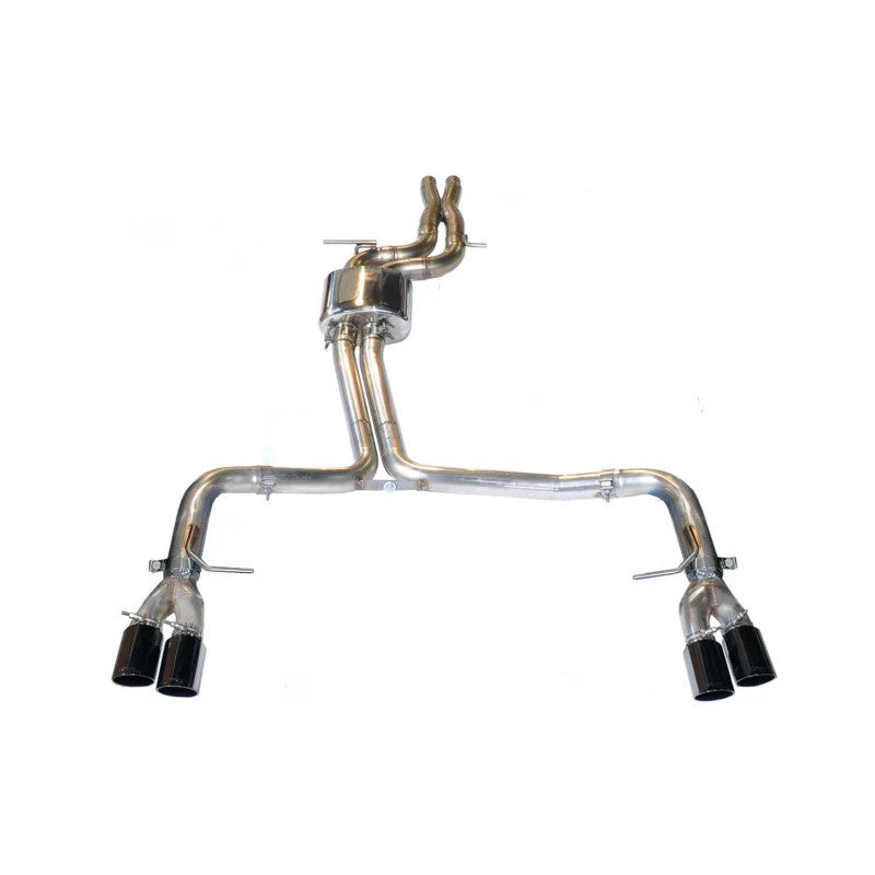 AWE Track Edition exhaust system with quad 102mm Diamond Black tips for Audi B8/B8.5 S4 3.0T