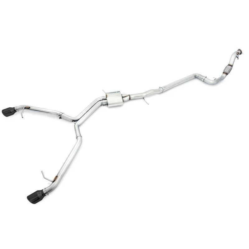 AWE Track Edition dual outlet exhaust system with 102mm diamond black tips and 3-inch downpipe for Audi A5 Quattro.