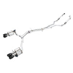 AWE SwitchPath non-resonated stainless steel exhaust system with 102mm Diamond Black tips for Audi S5 Sportback.