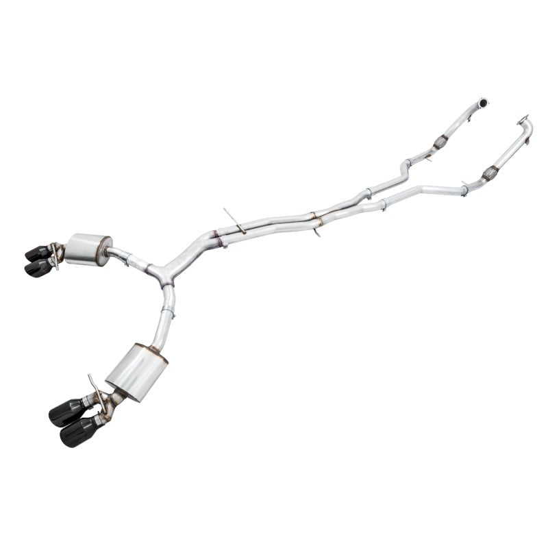 AWE Touring Edition non-resonated exhaust system with 102mm diamond black tips for Audi B9 S5 Sportback.
