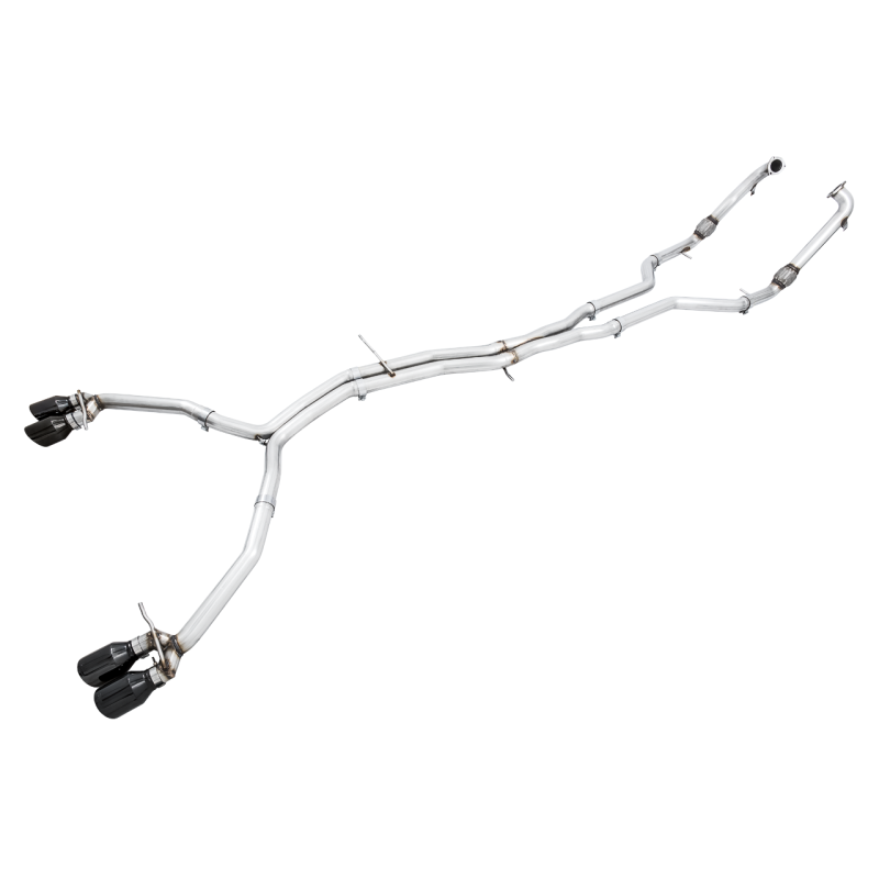 AWE Track Edition non-resonated stainless steel exhaust system with 102mm Diamond Black tips for Audi S5 Sportback.