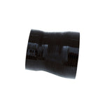 AWE S-FLO black silicone transition coupler, 4.5-inch to 4-inch diameter for turbo inlet applications.