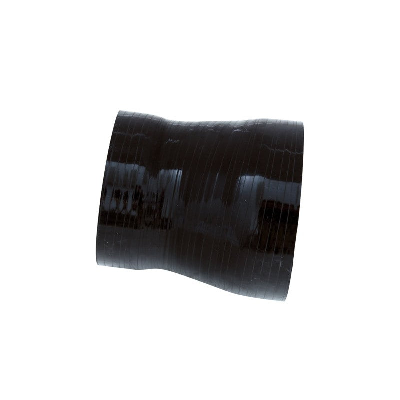 AWE S-FLO black silicone transition coupler, 4.5-inch to 4-inch diameter for turbo inlet applications.