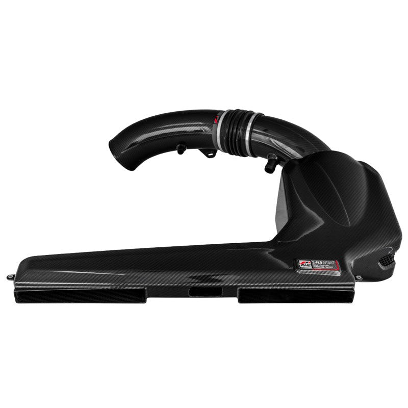 AWE Tuning S-FLO closed carbon fiber airbox and 4.5-inch carbon intake tube for Audi RS3 and TT RS 2.5T models.