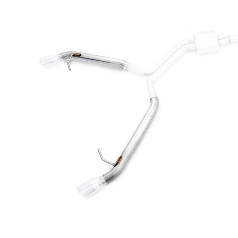 T304L stainless steel AWE Touring to Track exhaust conversion pipes for 2017-2019 Audi A4 and A5 B9 models.