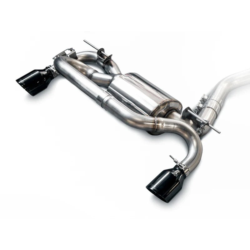 AWE Touring Edition axle-back exhaust system with dual 102mm diamond black tips for BMW F22 2-Series.