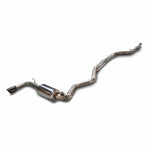 AWE 3-inch T304L stainless steel exhaust system with resonated mid pipe and 90mm Diamond Black tips for BMW F30 320i