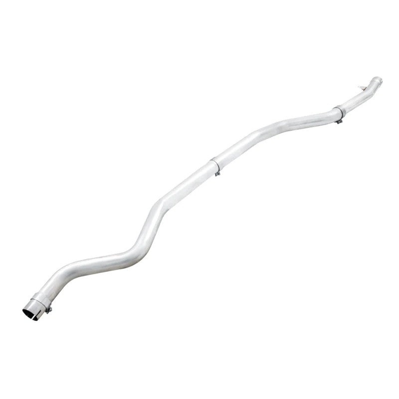 AWE Performance 3-inch non-resonated mid pipe in mandrel-bent T304L stainless steel for BMW 340i and 440i models.