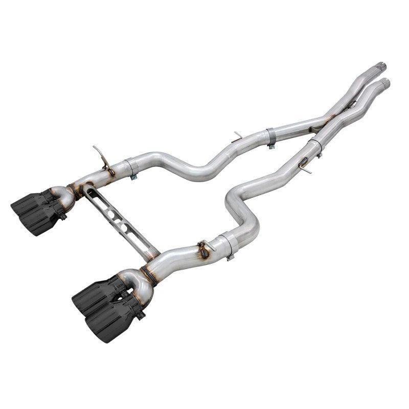 AWE Track Edition Cat-Back Exhaust with 102mm double-walled Diamond Black tips for 2015-2020 BMW F8X M3 and M4.