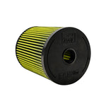 Large cylindrical AWE Tuning S-FLO washable dry-element replacement air filter for Audi intake systems.