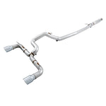 AWE Track Edition 3-inch cat-back exhaust with dual 4.5-inch chrome silver tips for 2016-2018 Ford Focus RS.