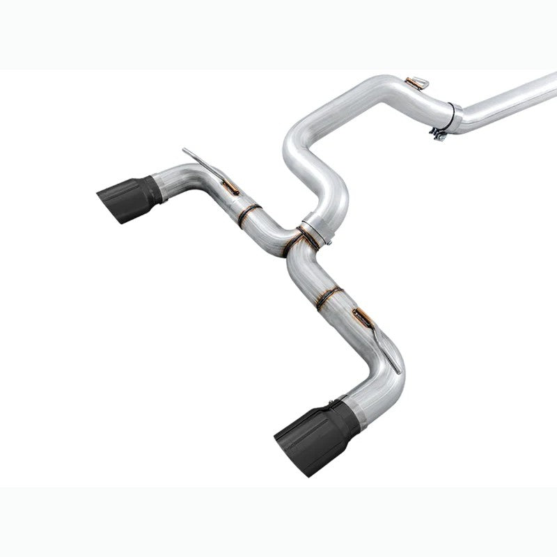AWE Track Edition Cat-Back Exhaust with 4.5-inch Diamond Black tips for 2016-2018 Ford Focus RS.