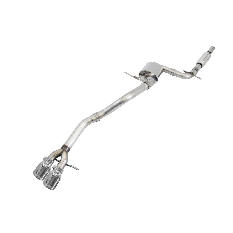 AWE Tuning Track Edition cat-back exhaust system with dual 3.5-inch polished silver tips for Mk6 Jetta 2.5L.