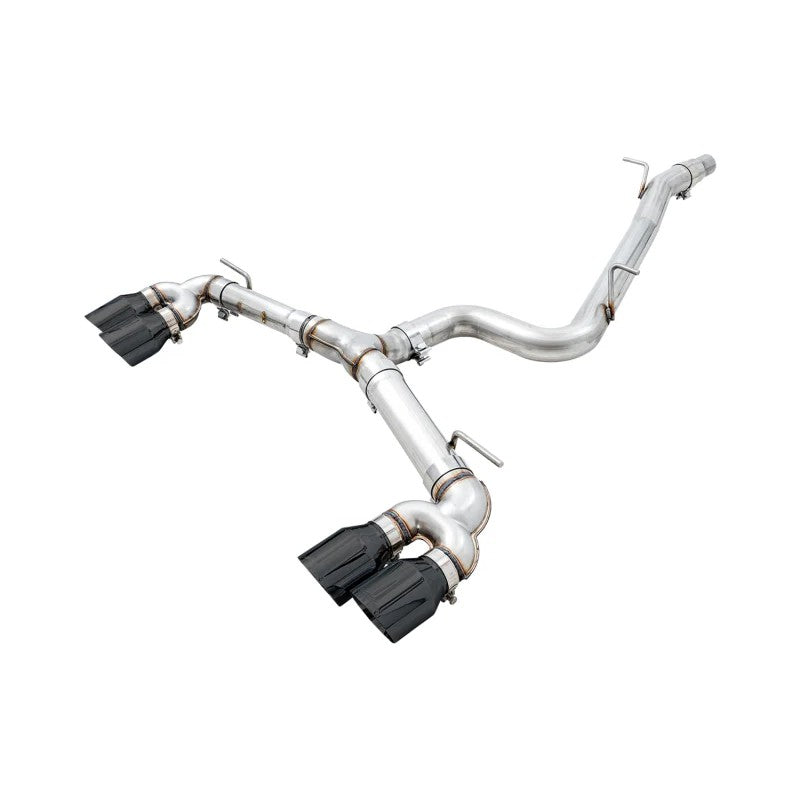 AWE Track Edition Exhaust system with quad 102mm Diamond Black tips for 2018-2019 Volkswagen Golf R