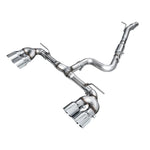 AWE Track Edition 3-inch quad exhaust system with 4.5-inch chrome silver tips for MK8 VW Golf R