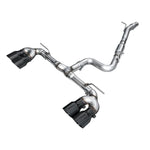 AWE Track Edition quad exhaust system with diamond black 4.5-inch slash-cut tips for Volkswagen Golf R MK8.