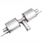 AWE Tuning T304L stainless steel Track-to-Touring exhaust conversion kit components for MK8 Volkswagen Golf R.