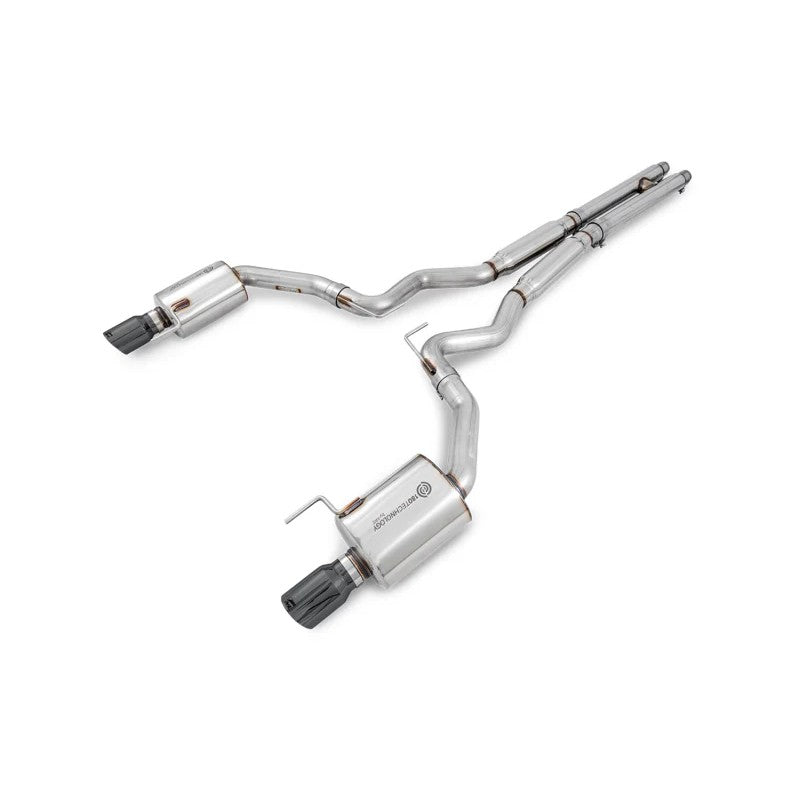 AWE Touring Edition 3-inch cat-back exhaust with H-pipe and 4-inch Diamond Black tips for 2015-2017 Ford Mustang GT.