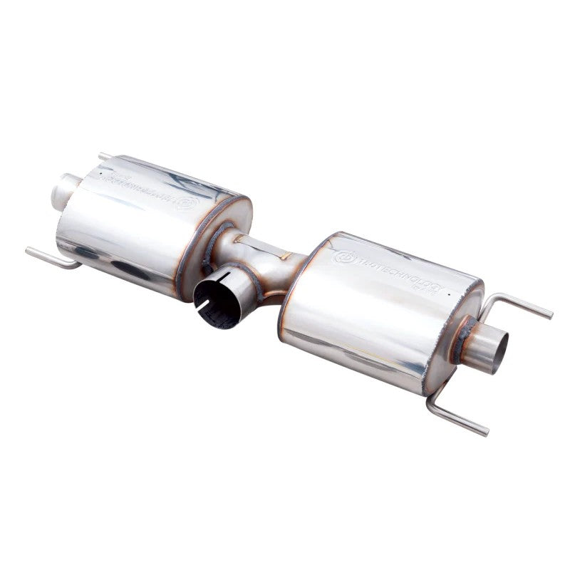 AWE Track-to-Touring conversion kit featuring T304L stainless steel resonators for 2013-2026 Subaru BRZ and Toyota GR86.
