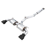 AWE Touring Edition stainless steel cat-back exhaust system featuring 5-inch double-walled Diamond Black tips.