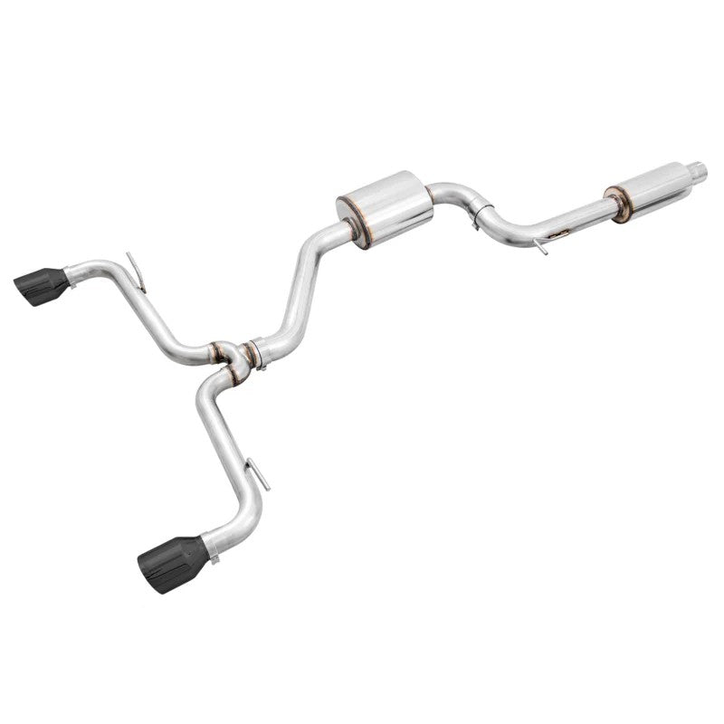 AWE Tuning Touring Edition cat-back exhaust with 102mm double-walled Diamond Black tips for 2018-2021 VW GTI MK7.5.