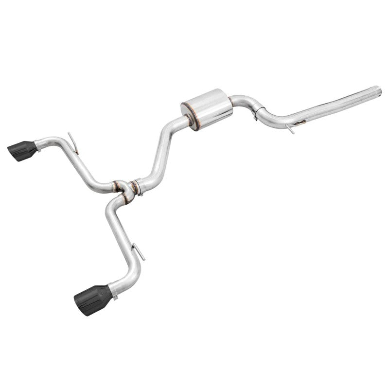 AWE Track Edition Exhaust system with 102mm Diamond Black tips and T304L stainless steel piping for VW GTI MK7.5