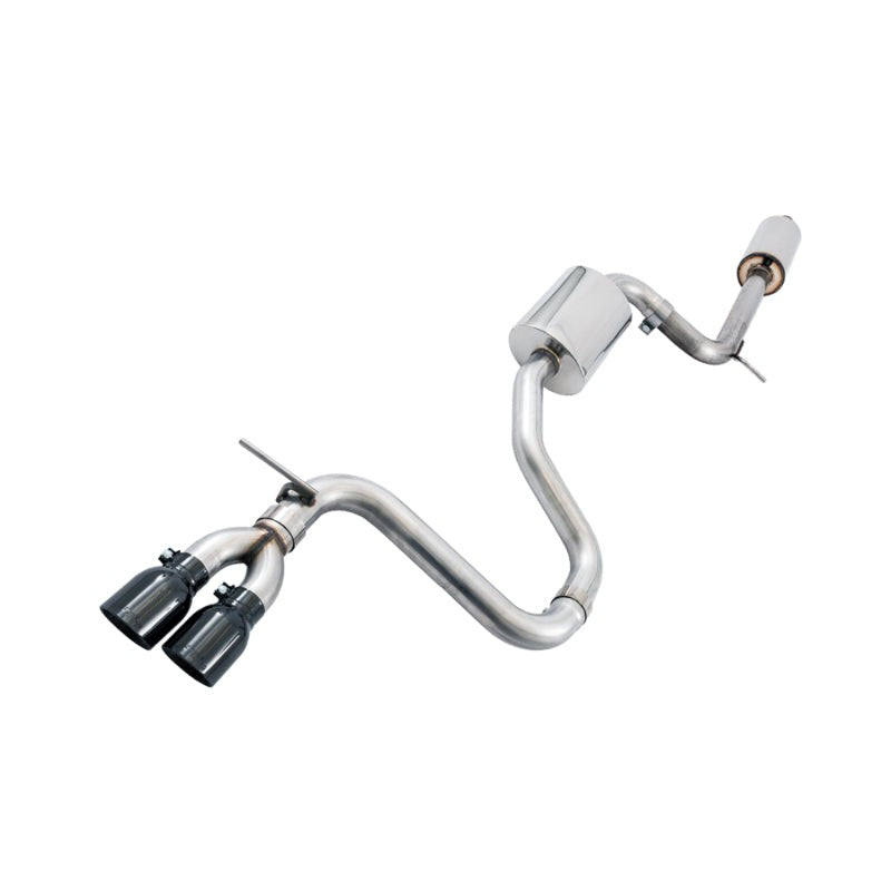 AWE Tuning Touring Edition cat-back exhaust system with 90mm Diamond Black tips for 2015-2017 VW Golf.