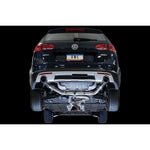 AWE Track Edition stainless steel cat-back exhaust system featuring 102mm double-walled polished silver tips.