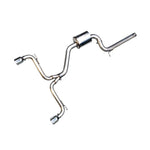 AWE Track Edition cat-back exhaust for VW MK7 GTI featuring dual 102mm chrome silver slash-cut tips.